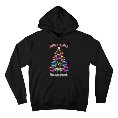 Happy New Rear Workout Christmas Fitness Gym Merry Fitness Hoodie