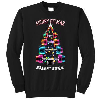 Happy New Rear Workout Christmas Fitness Gym Merry Fitness Sweatshirt