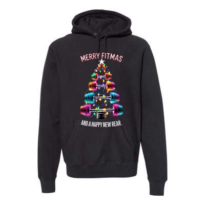 Happy New Rear Workout Christmas Fitness Gym Merry Fitness Premium Hoodie