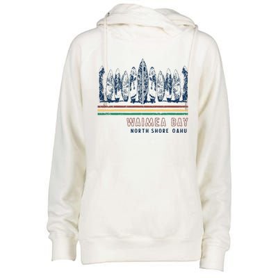 Hawaii North Shore Oahu Waimea Bay Womens Funnel Neck Pullover Hood