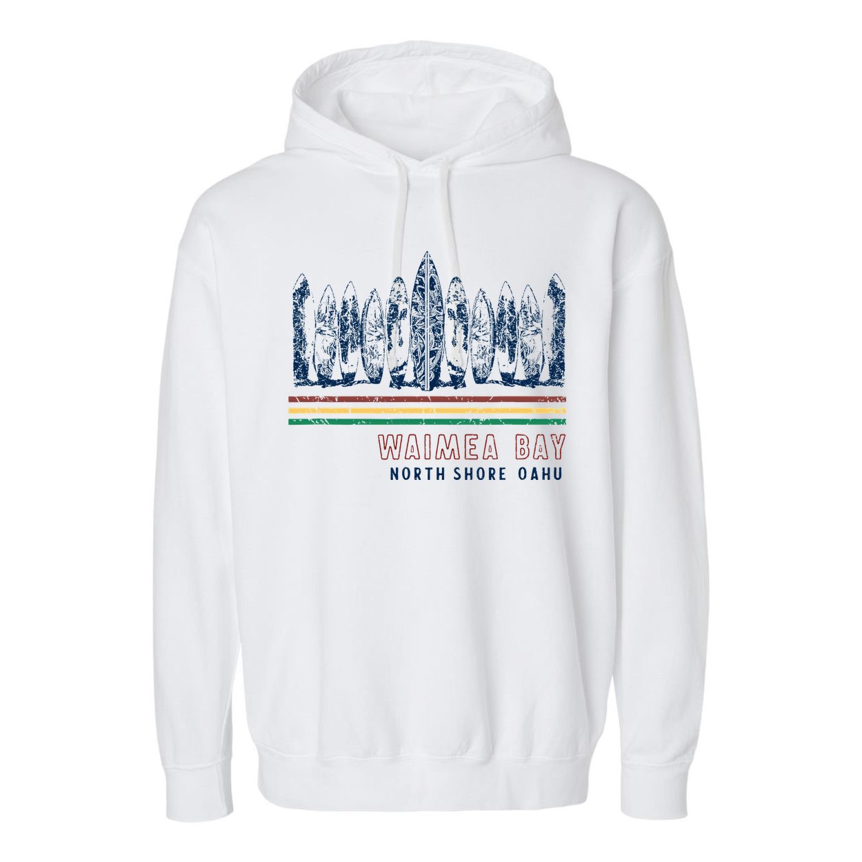 Hawaii North Shore Oahu Waimea Bay Garment-Dyed Fleece Hoodie