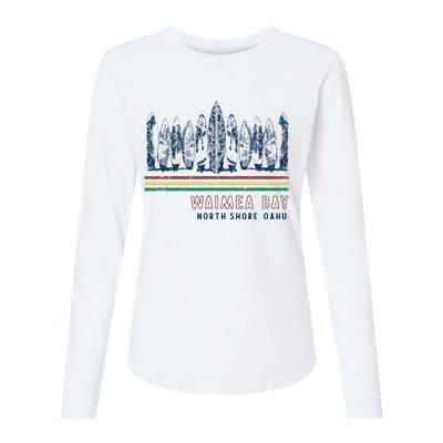 Hawaii North Shore Oahu Waimea Bay Womens Cotton Relaxed Long Sleeve T-Shirt