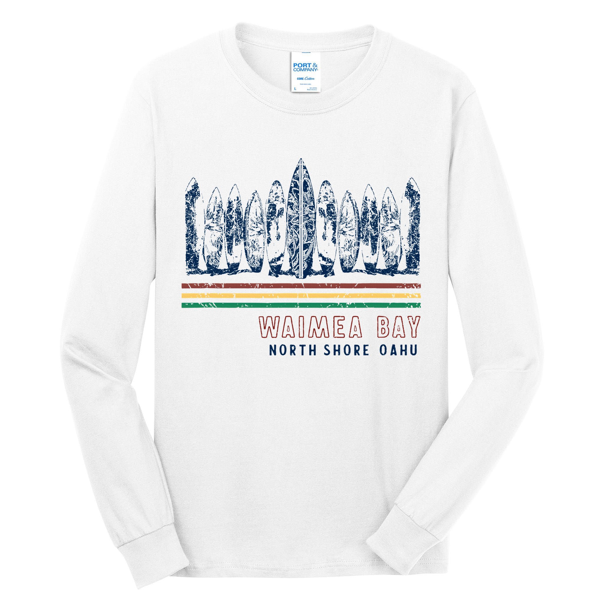 Hawaii North Shore Oahu Waimea Bay Tall Long Sleeve T-Shirt
