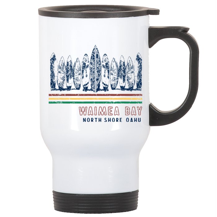 Hawaii North Shore Oahu Waimea Bay Stainless Steel Travel Mug