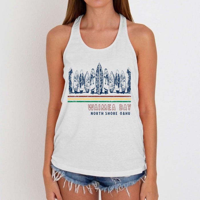 Hawaii North Shore Oahu Waimea Bay Women's Knotted Racerback Tank