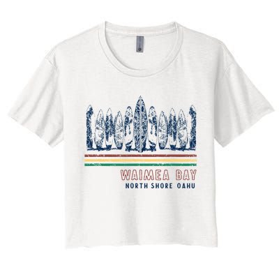 Hawaii North Shore Oahu Waimea Bay Women's Crop Top Tee