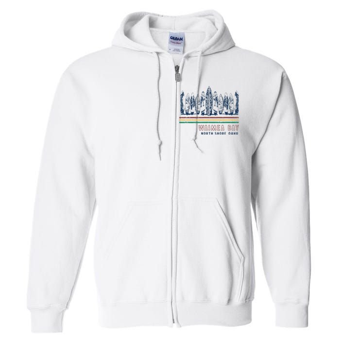 Hawaii North Shore Oahu Waimea Bay Full Zip Hoodie