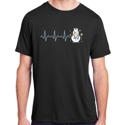 Heartbeat Nurse Snowman Nurse Christmas Adult ChromaSoft Performance T-Shirt