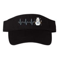 Heartbeat Nurse Snowman Nurse Christmas Valucap Bio-Washed Visor