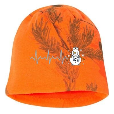 Heartbeat Nurse Snowman Nurse Christmas Kati - Camo Knit Beanie