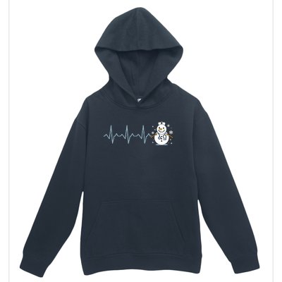 Heartbeat Nurse Snowman Nurse Christmas Urban Pullover Hoodie