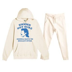 Hmmm Not Sure Gonna Have To Mullet Over Premium Hooded Sweatsuit Set