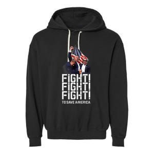 HeLl Never Stop Fight To Save America Trump Campaign 2024 Garment-Dyed Fleece Hoodie