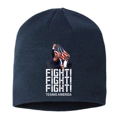 HeLl Never Stop Fight To Save America Trump Campaign 2024 Sustainable Beanie