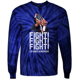 HeLl Never Stop Fight To Save America Trump Campaign 2024 Tie-Dye Long Sleeve Shirt