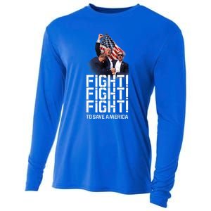 HeLl Never Stop Fight To Save America Trump Campaign 2024 Cooling Performance Long Sleeve Crew