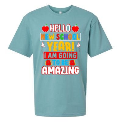 Hello New School Year I Am Going To Be Amazing Back To School Sueded Cloud Jersey T-Shirt