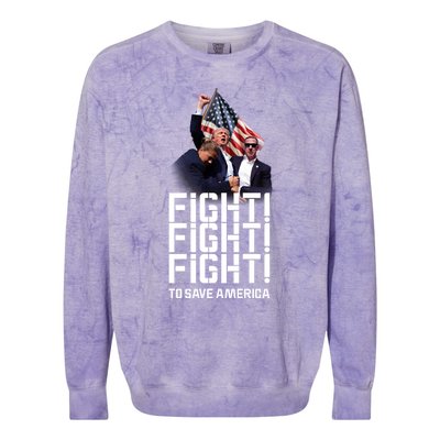 HeLl Never Stop Fight To Save America Trump Campaign 2024 Gift Colorblast Crewneck Sweatshirt