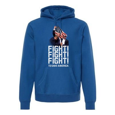 HeLl Never Stop Fight To Save America Trump Campaign 2024 Gift Premium Hoodie