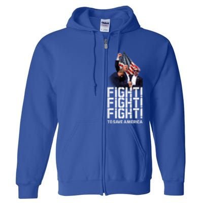 HeLl Never Stop Fight To Save America Trump Campaign 2024 Gift Full Zip Hoodie