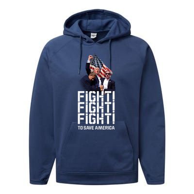 HeLl Never Stop Fight To Save America Trump Campaign 2024 Gift Performance Fleece Hoodie