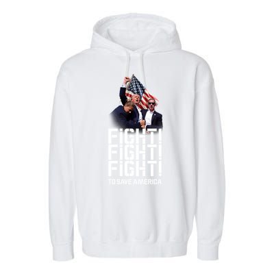 HeLl Never Stop Fight To Save America Trump Campaign 2024 Gift Garment-Dyed Fleece Hoodie