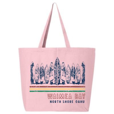 Hawaii North Shore Oahu Waimea Bay Retro Surfing 25L Jumbo Tote