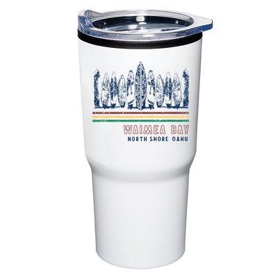 Hawaii North Shore Oahu Waimea Bay Retro Surfing Tumbler