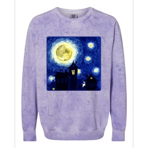 Halloween Nights, Starry Night Painting Colorblast Crewneck Sweatshirt