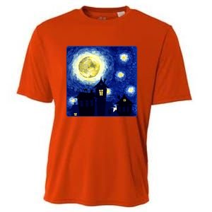 Halloween Nights, Starry Night Painting Cooling Performance Crew T-Shirt