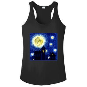 Halloween Nights, Starry Night Painting Ladies PosiCharge Competitor Racerback Tank