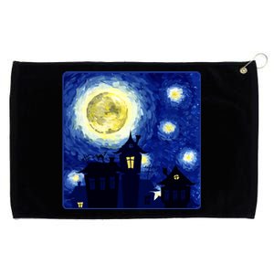 Halloween Nights, Starry Night Painting Grommeted Golf Towel