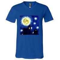 Halloween Nights, Starry Night Painting V-Neck T-Shirt