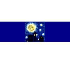 Halloween Nights, Starry Night Painting Bumper Sticker