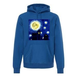 Halloween Nights, Starry Night Painting Premium Hoodie