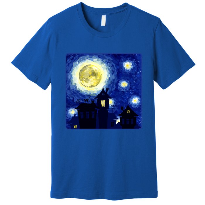 Halloween Nights, Starry Night Painting Premium T-Shirt