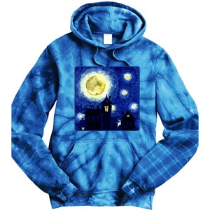 Halloween Nights, Starry Night Painting Tie Dye Hoodie