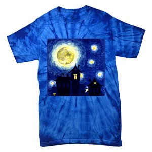 Halloween Nights, Starry Night Painting Tie-Dye T-Shirt