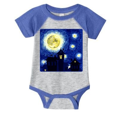 Halloween Nights, Starry Night Painting Infant Baby Jersey Bodysuit