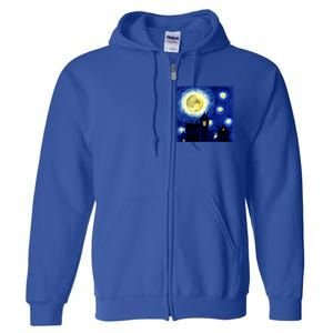 Halloween Nights, Starry Night Painting Full Zip Hoodie