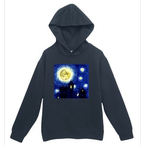 Halloween Nights, Starry Night Painting Urban Pullover Hoodie