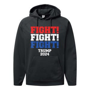 HeLl Never Stop Fighting To Save America Trump 2024 Performance Fleece Hoodie