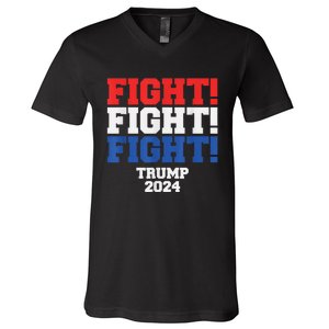 HeLl Never Stop Fighting To Save America Trump 2024 V-Neck T-Shirt