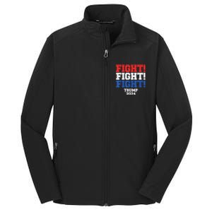 HeLl Never Stop Fighting To Save America Trump 2024 Core Soft Shell Jacket