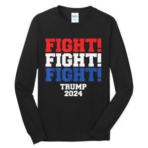 HeLl Never Stop Fighting To Save America Trump 2024 Tall Long Sleeve T-Shirt