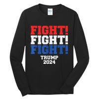 HeLl Never Stop Fighting To Save America Trump 2024 Tall Long Sleeve T-Shirt