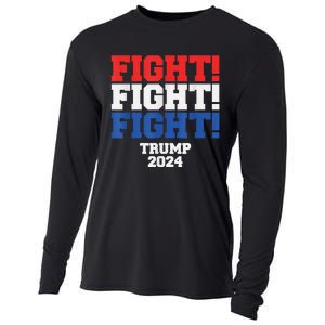 HeLl Never Stop Fighting To Save America Trump 2024 Cooling Performance Long Sleeve Crew