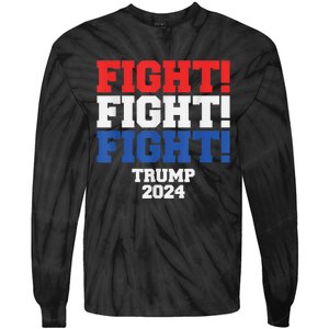 HeLl Never Stop Fighting To Save America Trump 2024 Tie-Dye Long Sleeve Shirt