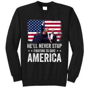 HeLl Never Stop Fighting To Save America Support Trump 2024 Sweatshirt