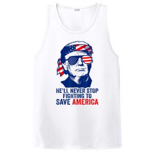 HeLl Never Stop Fighting To Save America I Stand With Trump PosiCharge Competitor Tank